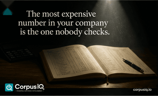 The most expensive number in your company is the one nobody checks, over an open ledger book