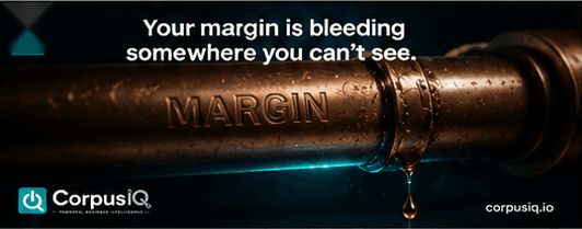 Your margin is bleeding somewhere you can't see, over a copper pipe labeled MARGIN dripping