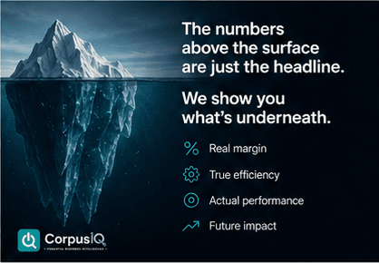 The numbers above the surface are just the headline. We show you what's underneath, with an iceberg