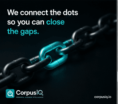 We connect the dots so you can close the gaps, over glowing chain links