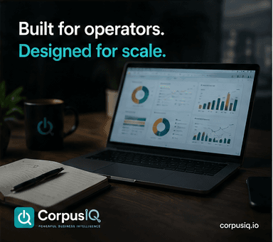 Built for operators. Designed for scale, over a laptop dashboard on a desk