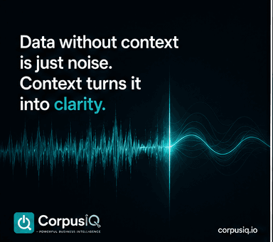 Data without context is just noise. Context turns it into clarity, over an audio waveform