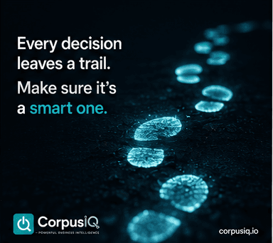 Every decision leaves a trail. Make sure it's a smart one, over glowing footprints on dark ground